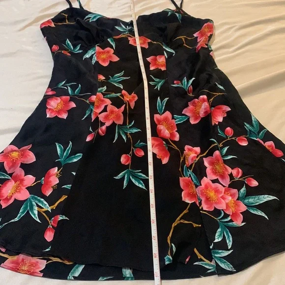 Victoria’s Secret Black Silk Floral Slip | Size S Silk Chemise - Picture 7 of 7